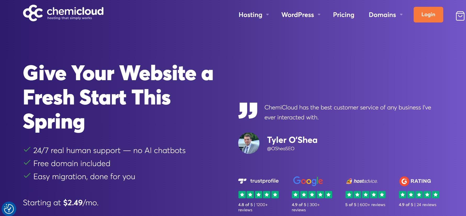 ChemiCloud homepage screenshot