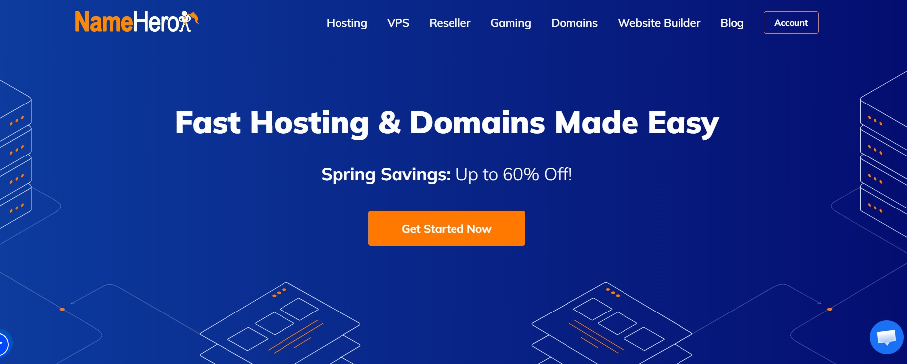 NameHero homepage screenshot