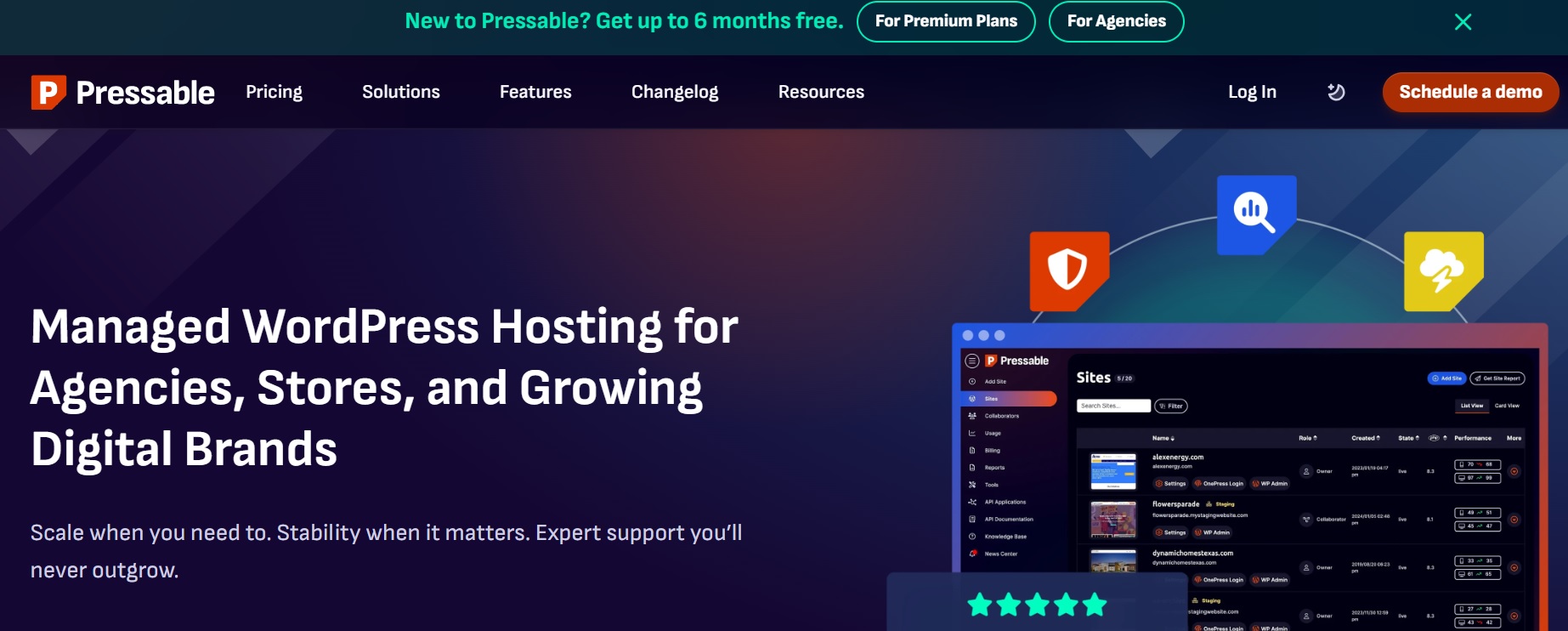 Pressable homepage screenshot