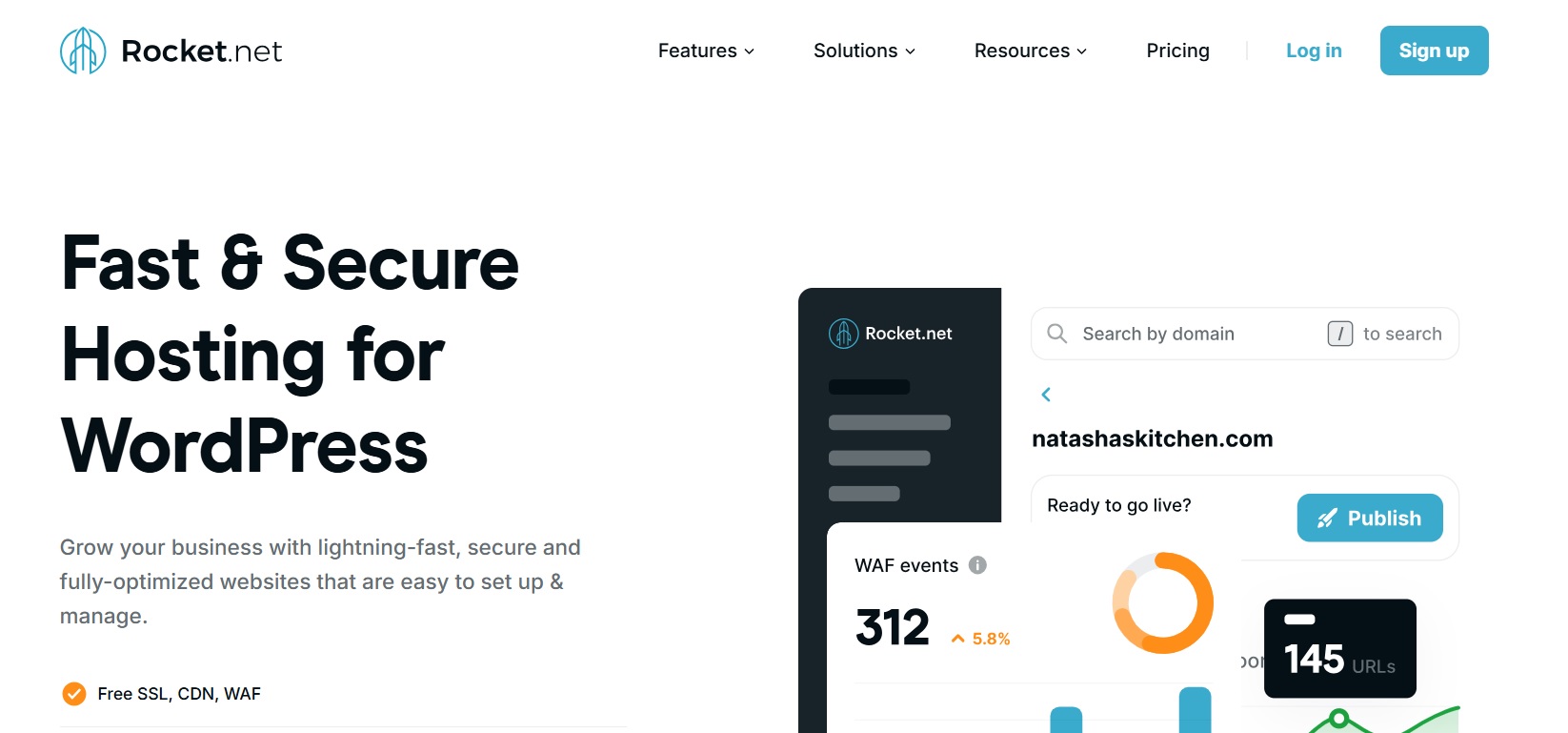 Rocket.net homepage screenshot